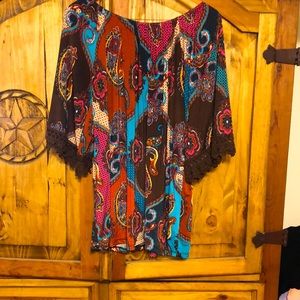 Brown paisley women’s tunic.